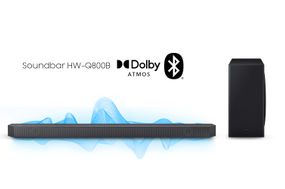 Soundbar Samsung HW-Q800B, com 5.1.2 canais, Bluetooth, Subwoofer sem fio, Dolby Atmos e Acoustic Beam
