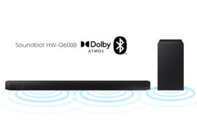 Soundbar Samsung HW-Q600B, com 3.1.2 canais, Bluetooth, Subwoofer sem fio, Dolby Atmos e Acoustic Beam
