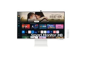 Samsung Smart Monitor M8 32" 2024 4K, Tela Plana, Painel VA, 60Hz, HAS, 4ms,Smart Hub, Gaming Hub, AirPlay