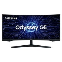 Monitor Gamer Samsung Odyssey G5 34" UWQHD, Tela Curva Ultrawide, Painel VA, 165Hz, 1ms, HDR10, HDMI, DP, FreeSync Premium