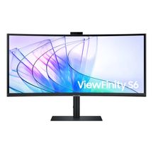 Monitor Samsung ViewFinity S6 34" 2024 UWQHD, Tela Curva, Painel IPS, 100Hz, 5ms, HDR10, HAS, HDMI, DP, USB-c, LAN