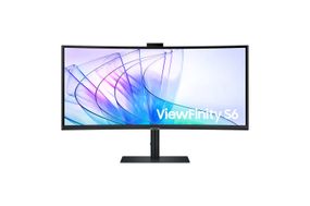 Monitor Samsung ViewFinity S6 34" 2024 UWQHD, Tela Curva, Painel IPS, 100Hz, 5ms, HDR10, HAS, HDMI, DP, USB-c, LAN