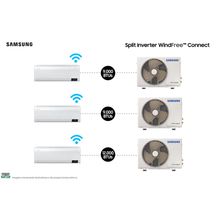 Combo - Ar condicionado Split Inverter Samsung WindFree™ Connect Sem Vento 2X 9.000 & 12.000 BTUs Frio