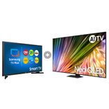 Samsung AI TV 55" Neo QLED 4K 55QN85D 2024 + Smart TV 32" Tizen HD 32T4300