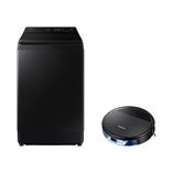 Lavadora Smart Samsung Digital Inverter WA14CG Black 14kg 127V + Aspirador Robô com conectividade Wi-FI