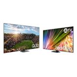 Smart TV 98 polegadas QLED Super Big 4K 98Q80C 2023 + AI TV 55" Neo QLED 4K 55QN85D 2024