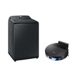 Lavadora Smart Digital Inverter WA23B Black 23kg 127V + Aspirador Robô com conectividade Wi-FI