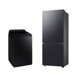 Lavadora Smart Samsung Digital Inverter WA14CG Black 14kg 220V +  Geladeira Samsung BMF RB50DG6020B1BZ SmartThings 462L Black Inox Look 220V