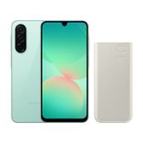A26 5G (256GB) - Verde + Bateria Carregador Portátil 2x USB-C, 10000mAh, Super Rápida 25W - Bege - Grafite
