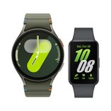 Watch7 BT 44mm - Verde + Galaxy Fit3 - Grafite
